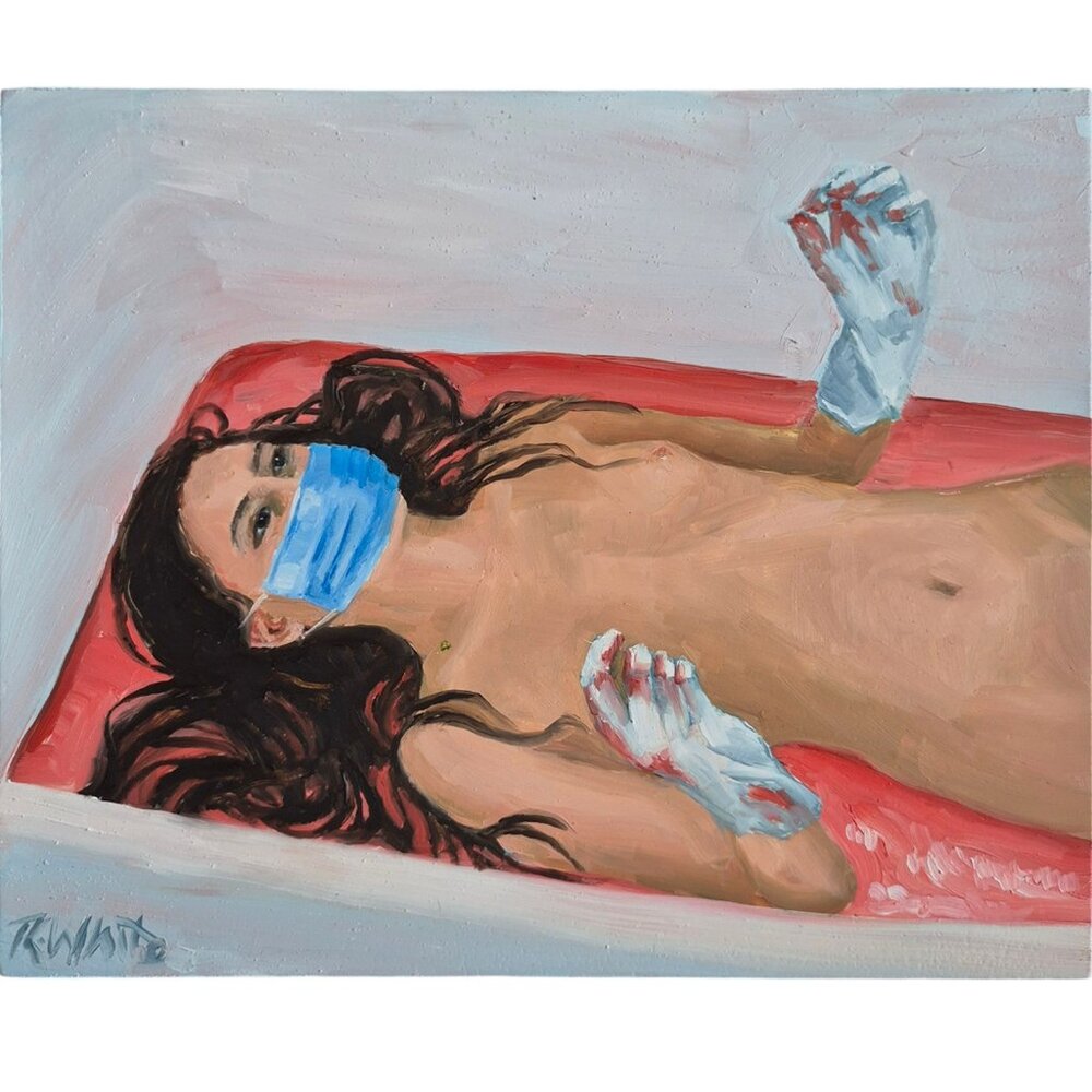 “Lost” Original Oil Painting by Robin White - Oil on Wood Panel 8x10x2”